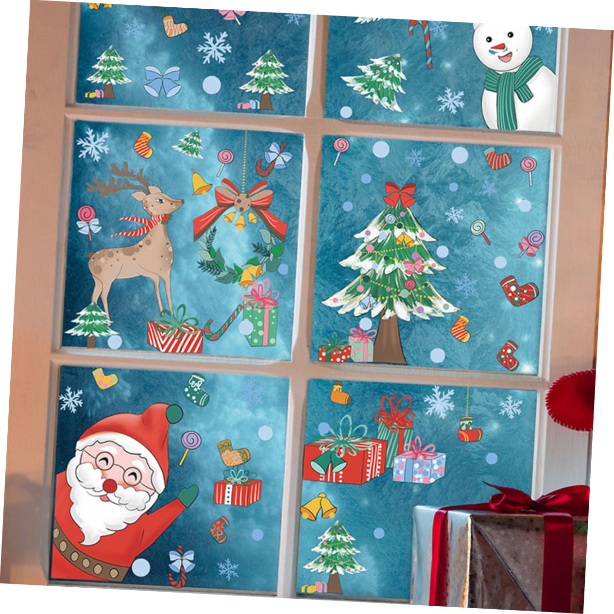Alipis 30 Fogli Vetrofanie natalizie ornamento da appendere di Natale vetrofanie con fiocchi di neve decorazioni natalizie da parete addobbi natalizi da parete Ornamenti natalizi pvc