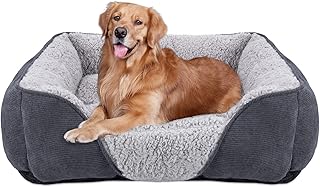 JOEJOY Dog Bed Medium Dogs, Washable Fluffy Dog Basket, Non-Slip Dog Beds, Plush Dog Sofa for Dogs and Cats, 76 x 61 x 23 cm product image