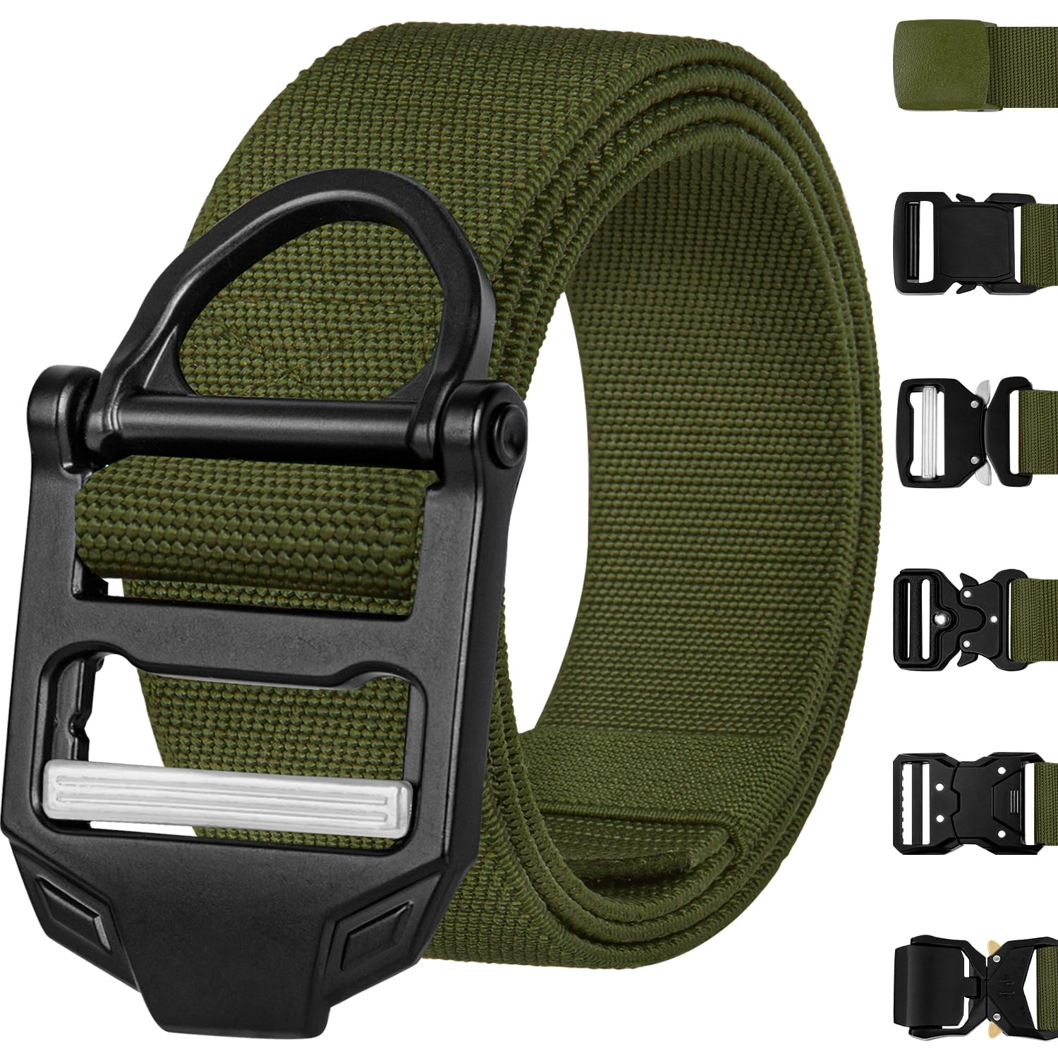 TECEUM Tactical Belt – Heavy-Duty &amp; Quick Release – Military, Work, Rigger, Duty &amp; Utility Belt for Men