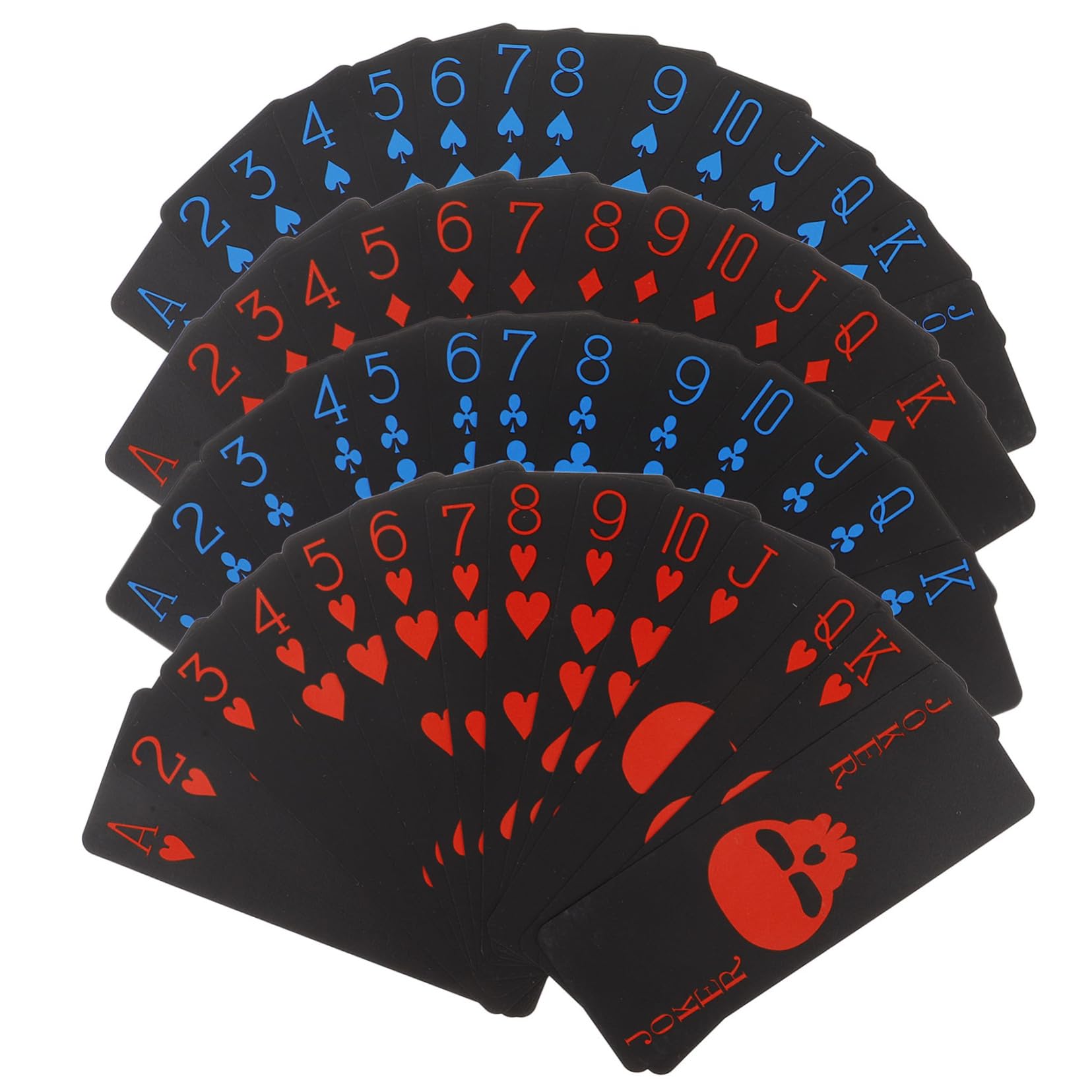 VICASKY Pokerkartenspiel für Halloween Feier aus PVC, Schwarz Matt