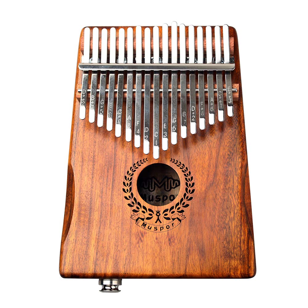 17 tasti EQ kalimba Acacia pollice microfono altoparlante pick-up elettrico con cavo di borsa