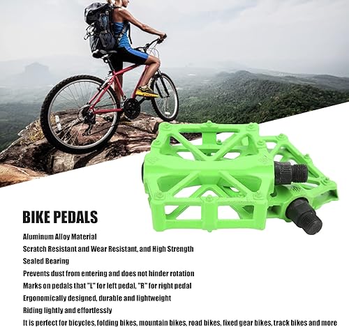 Miniatura 2 de Pedales de bicicleta de montaña Pedales de bicicleta de aleación de aluminio Pedales planos de bicicleta MTB para la mayoría de las bicicletas BMX