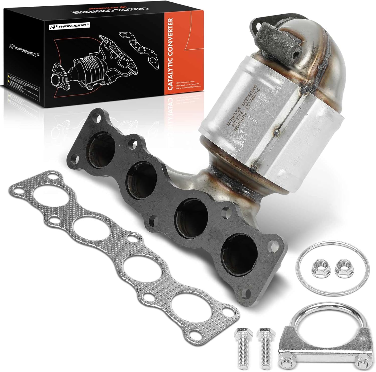 A-Premium Exhaust Manifold Catalytic Converter with Gasket Kit Direct-Fit Compatible with Hyundai Sonata 2015-2019 2.4L & Kia Optima 2016-2020 2.4L, E.P.A. Compliant, Replace# 285102GAV0