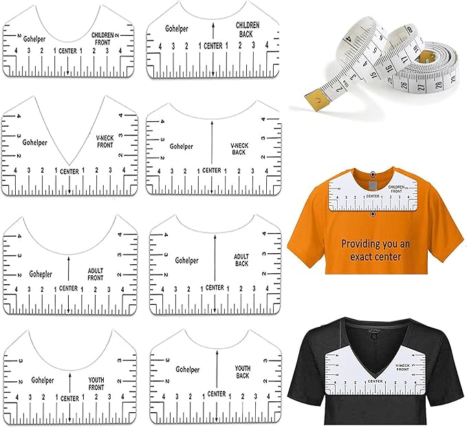 3X(RèGle De T-Shirt Pour L'Alignement RèGle De T-Shirt Centré Outil De Mes1843 6034209349602