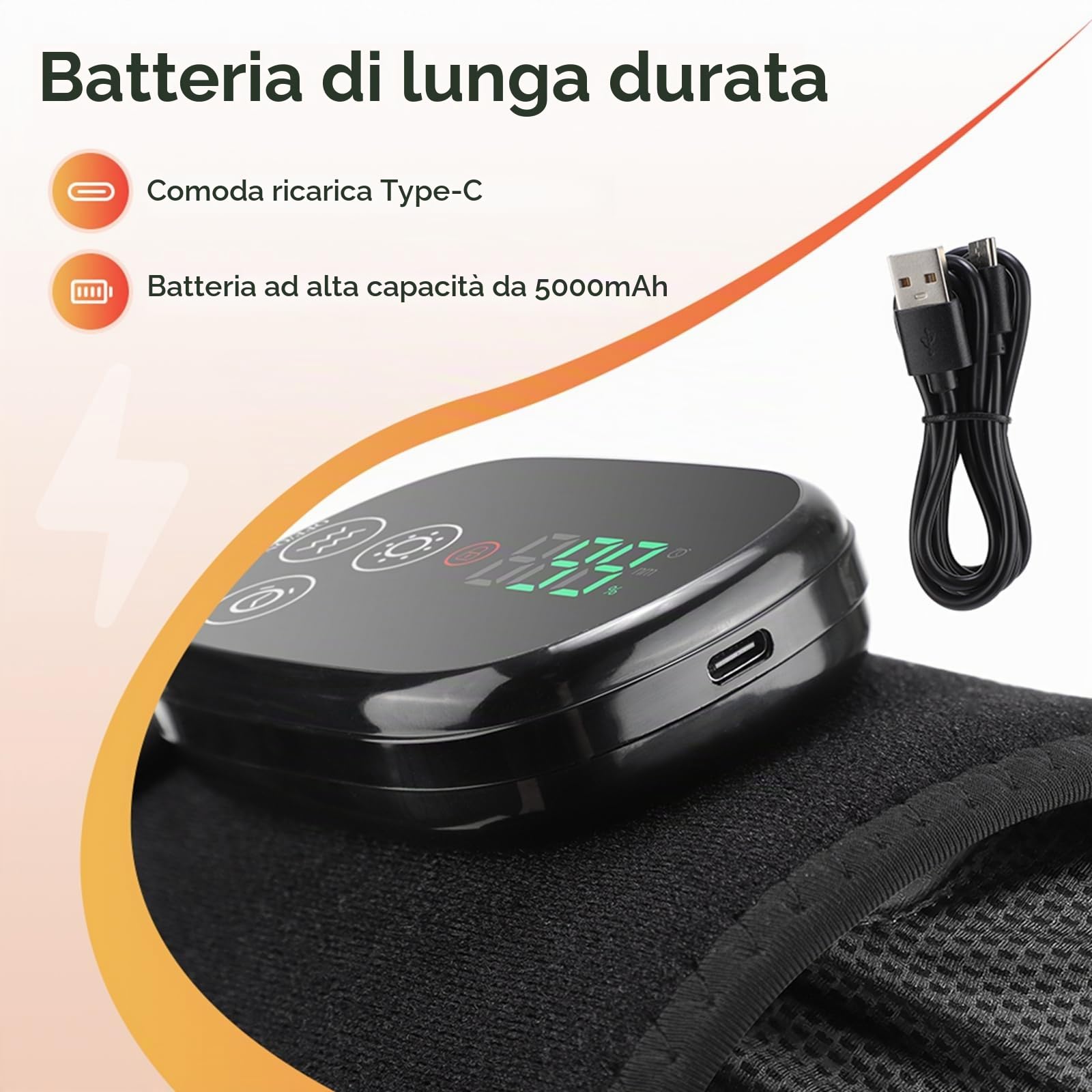 Massaggiatore al Ginocchio Con 4 Zone di Vibrazione, Controllo Wireless Ricaricabile per Ginocchio/Articolazione/Gomito/Spalla Sollievo Dalla Rigidità