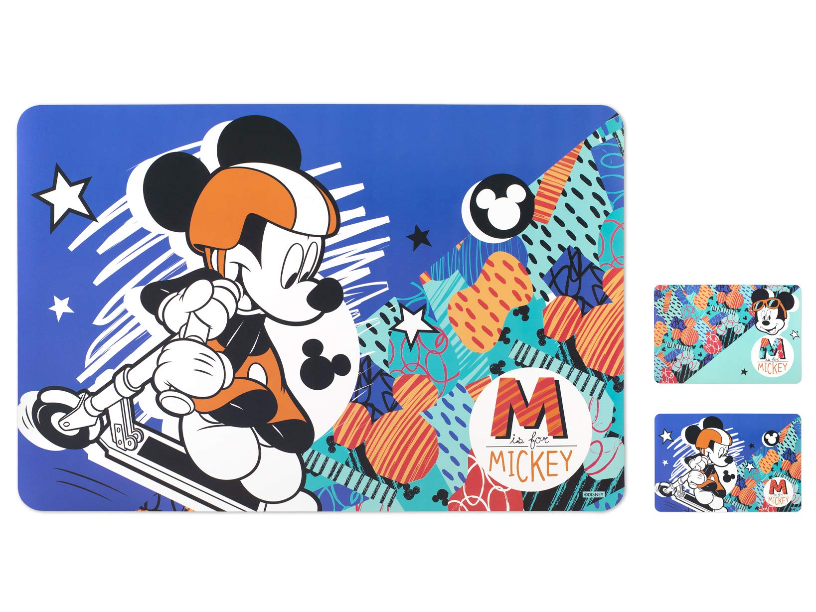 Sets de table Mickey Disney Lulabi lavables pour éviter les taches sur la table en bois