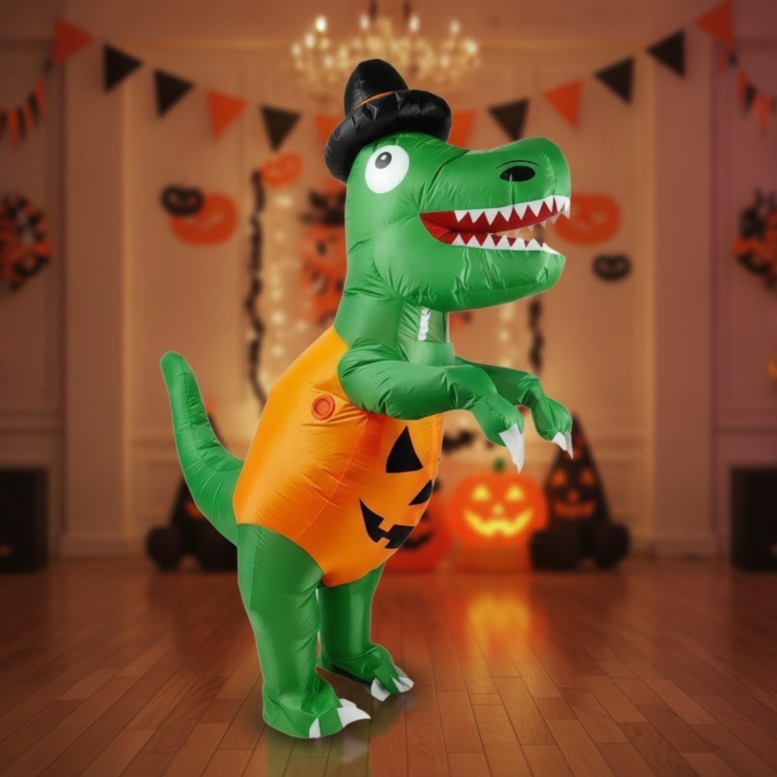 Costume da Dinouro Gonfiabile per Bambini a Corpo Intero Costume Gonfiabile da Dinouro Durevole Travestimento per Foto Festive