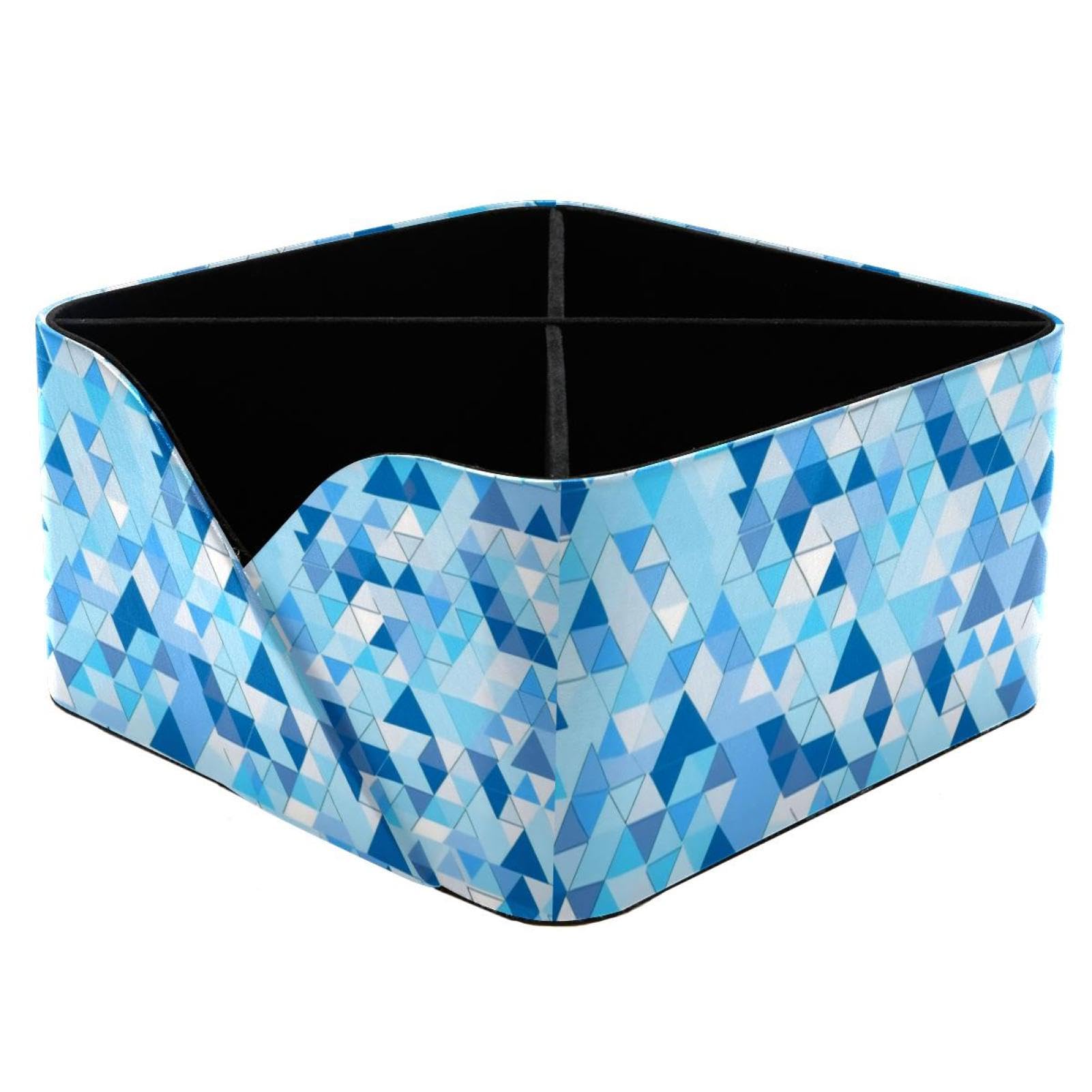 Organisateur de bureau triangle bleu pour ne plus perdre vos cosmétiques et stylos
