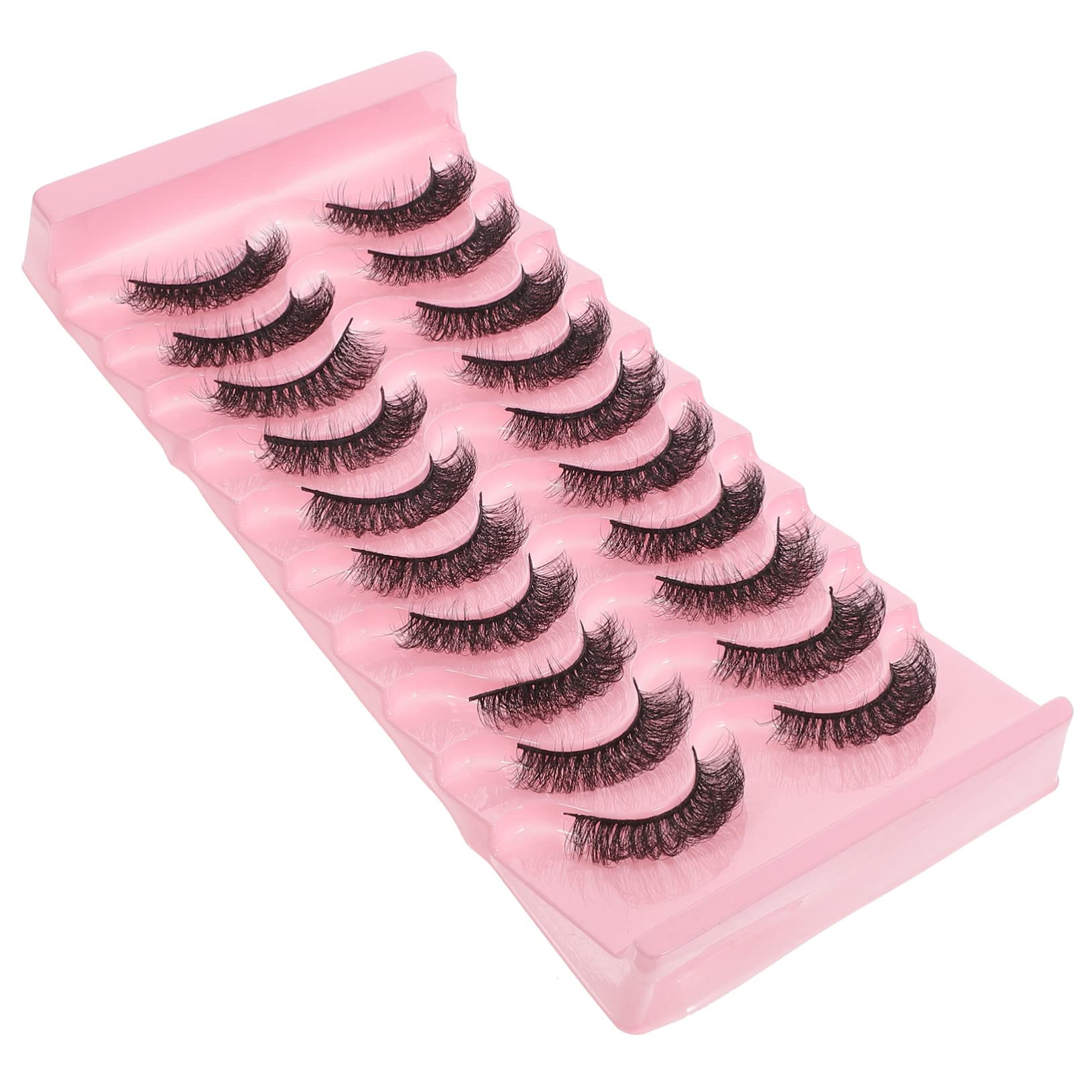 FOMIYES 5 Set Di Ciglia Finte Spesse Confezione Soffice E Finte Assistente Per Donne E Ragazze Ciglia Finte Naturali Accessori Per Il Trucco 10 Paia*5