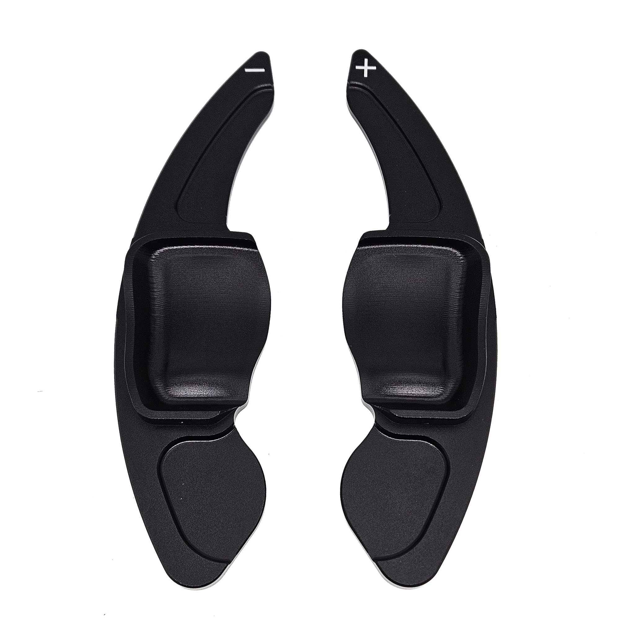 Steering Wheel Paddles Shifters Extensions Compatible With Volkswagen Golf 5 6 MK5/6 GTI/GTX/GT-TSI/R32/R Eos Jetta Passat CC Polo 6R Sharan Tiguan Touareg Touran Scirocco Beetle Seat Leon(Black)+1