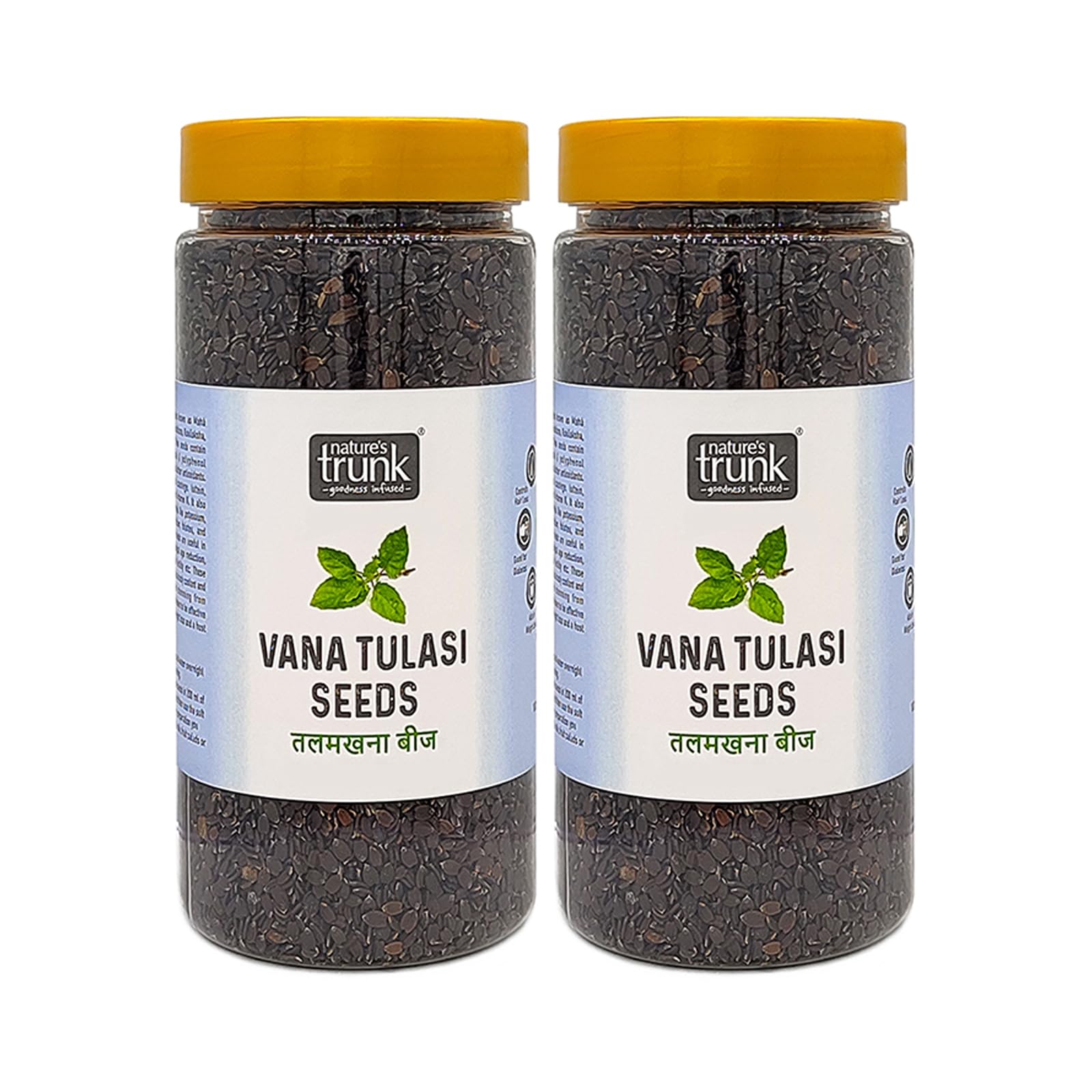 Nature's Trunk Vana Tulasi Seeds | 800g | Talmakhana | Pignut Seeds | High-Fiber Superfood for Bone & Joint Support | Cooling Nature Ingredient | Natural Support for Satiety & Digestion (500)