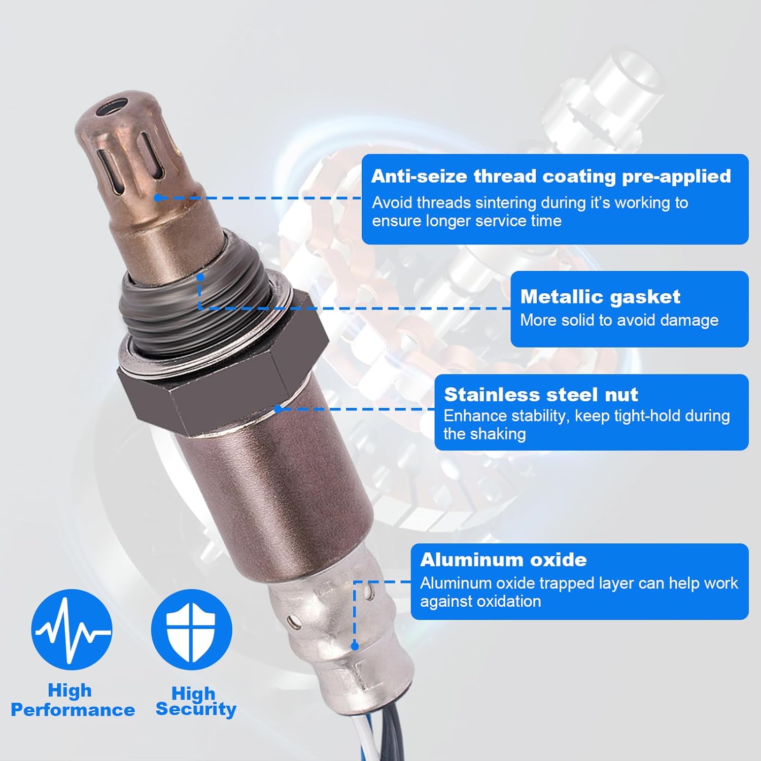 Automotive Replacement Oxygen Sensors 234-4797 234-9040, O2 Sensor Compatible with Honda for Accord L4 2.4L 2003 2004 2005 2006 2007, 02 Sensor Upstream Downstream