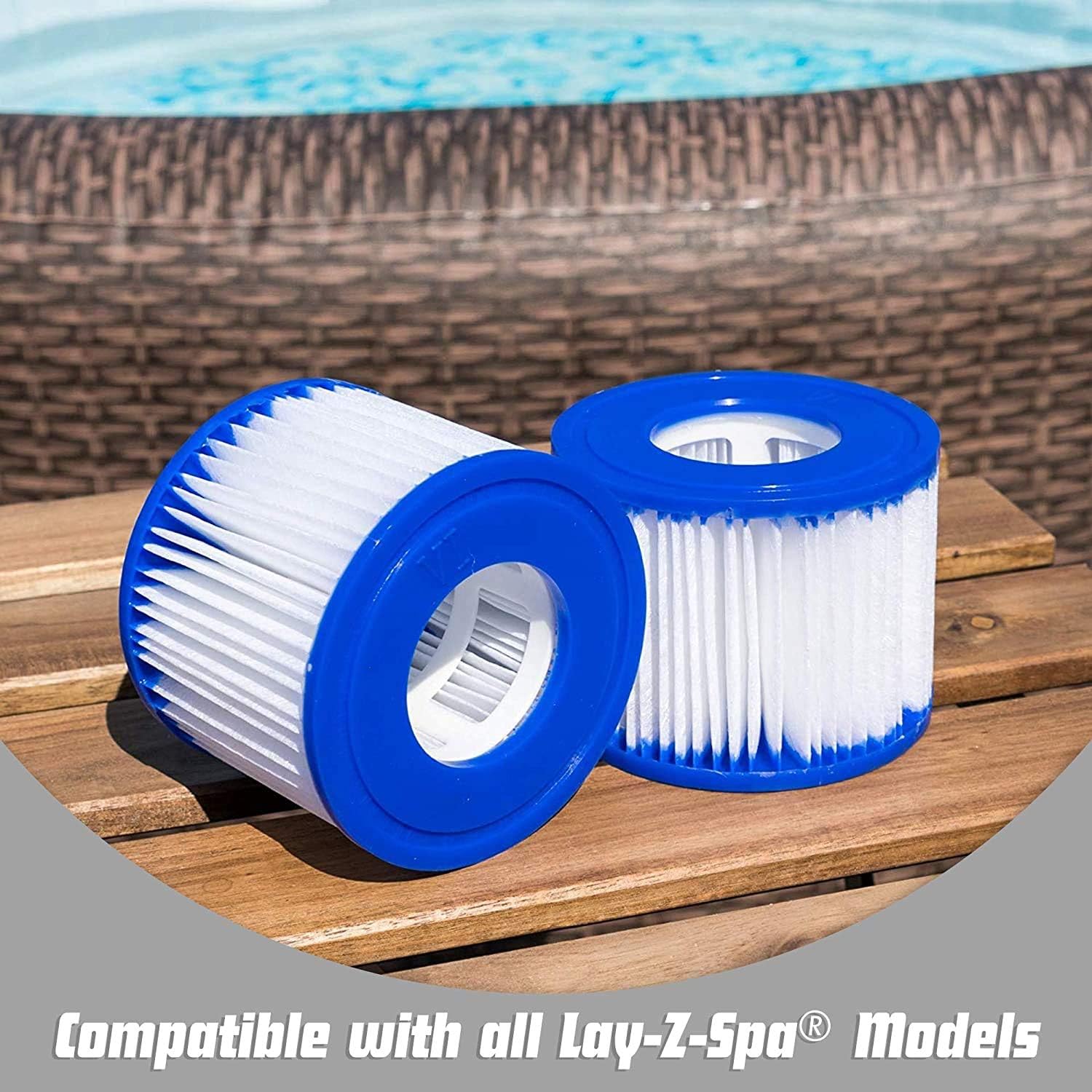 Neuf Coleman Lay-z Spa Cartouches de filtre de rechange – Lot de 6 – Article # 90352