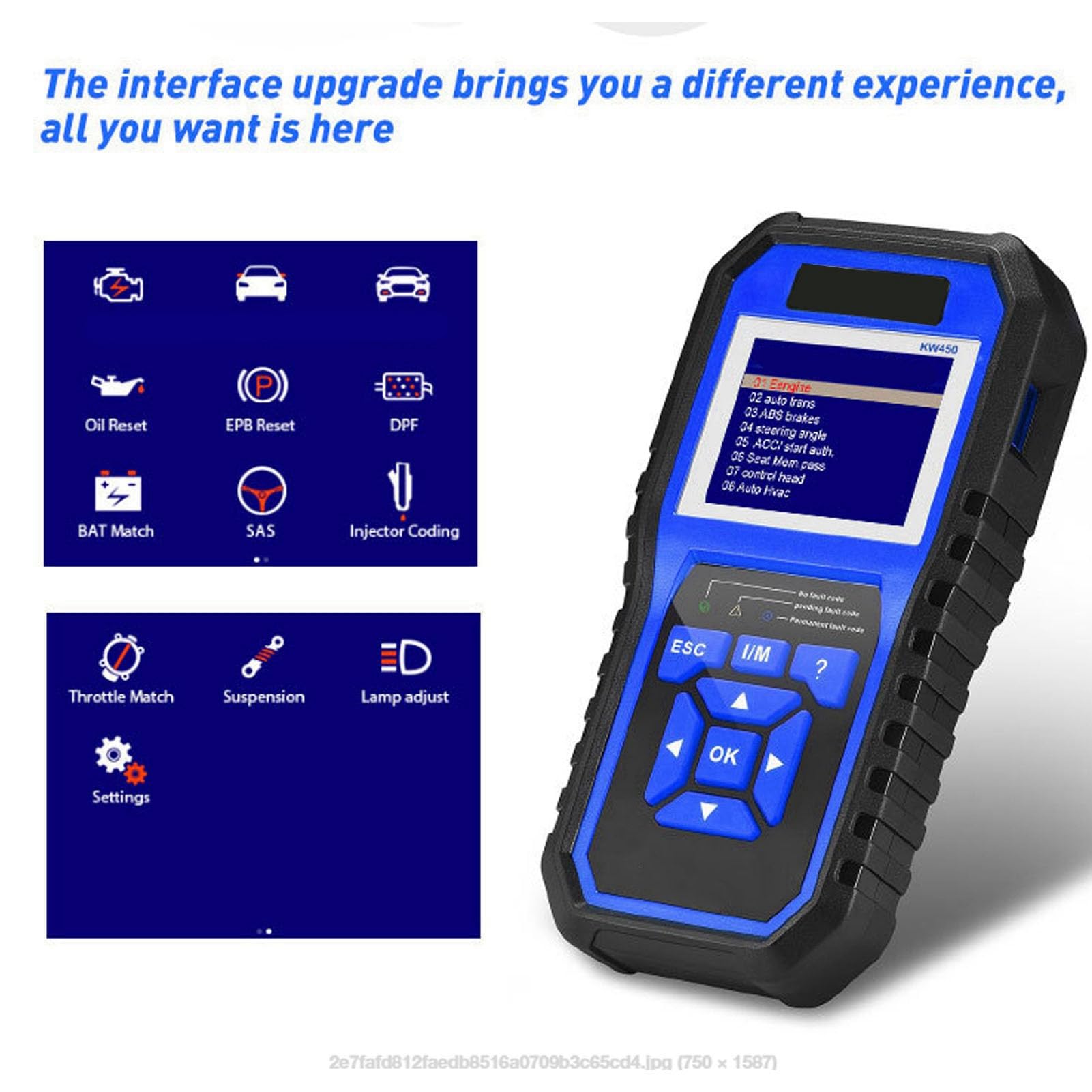 Scanner OBD2 Auto, Lettore Codici e Strumento Diagnostico per Sistemi Completi, Compatibile con SEAT, Versione Tedesca per Ricerca Guasti e Manutenzione Elettronica del Veicolo
