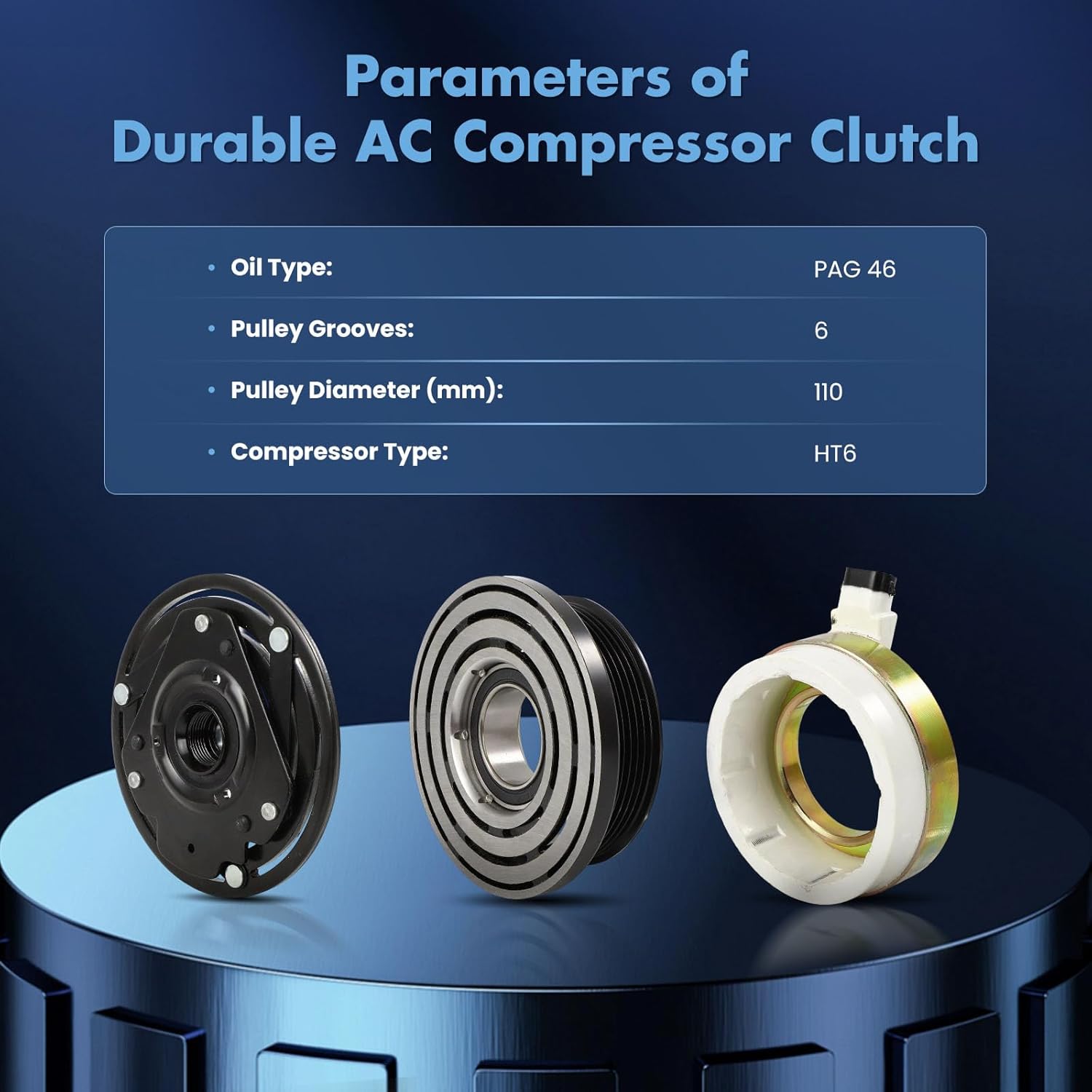 ECCPP A/C Compressor Clutch 1996-2002 Fit for Chevrolet Express 1500 5.0L AC Clutch