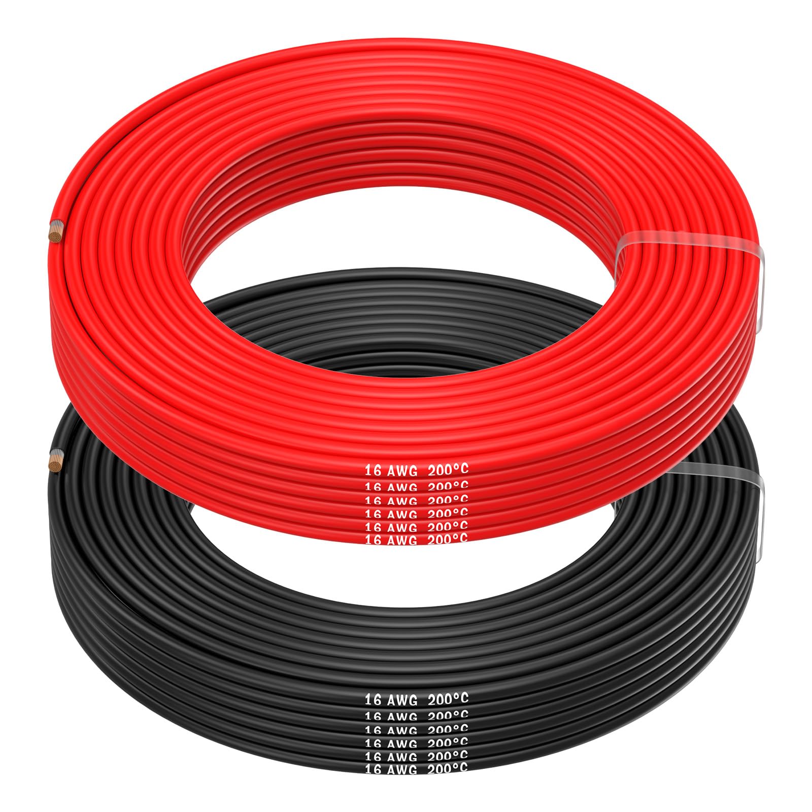 MMOBIEL 16 AWG Cavo Elettrico Silicone - 16 Gauge (1,31mm²) Cavo in Rame Stagnato - 2 Fili Separati Rosso e Nero Ciascuno 20m / 65,6ft per RC, Droni, Batterie, Cavi Altoparlanti, Strisce LED