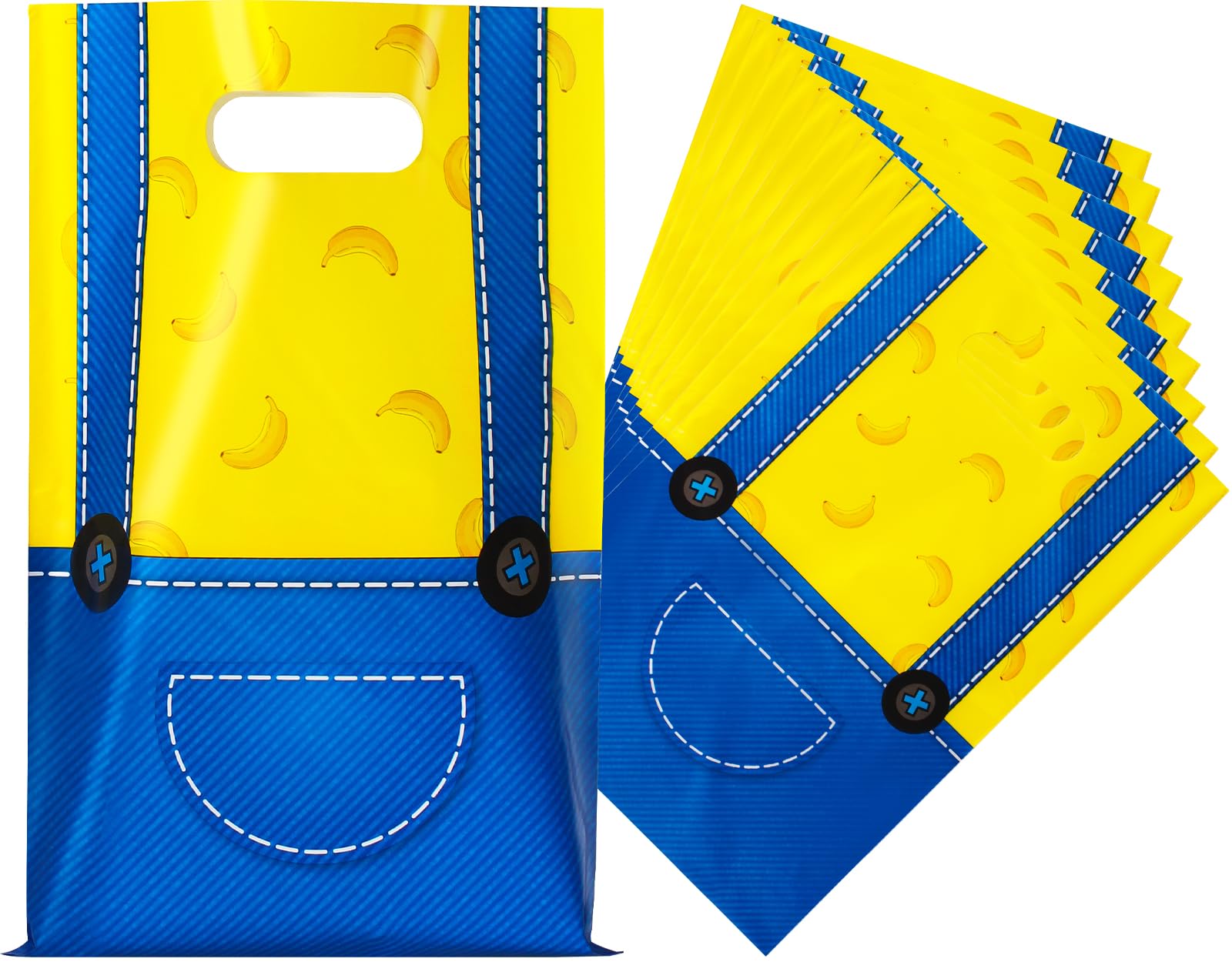 SALACOOL 30 juegos de bolsas de regalo amarillas, bolsas de regalo para regalos de fiesta de cumpleaños, bolsa de Halloween para decoraciones de fiesta de cumpleaños