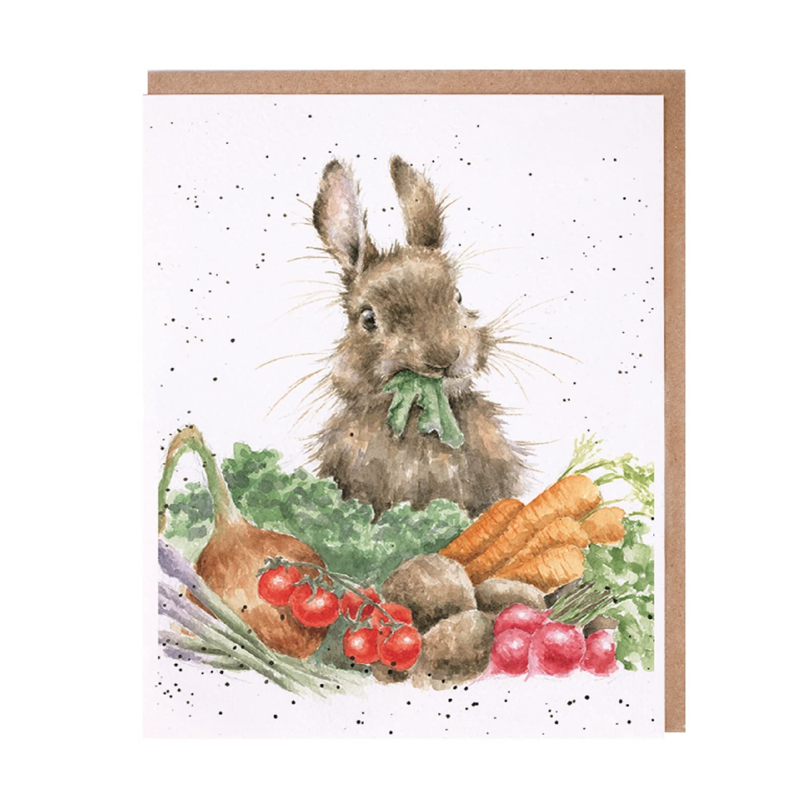 Wrendale Grußkarte „Hase Im Blumentopf“ – Doppelkarte 17x12,5 Cm Mit Umschlag, Aus Dem Lake District