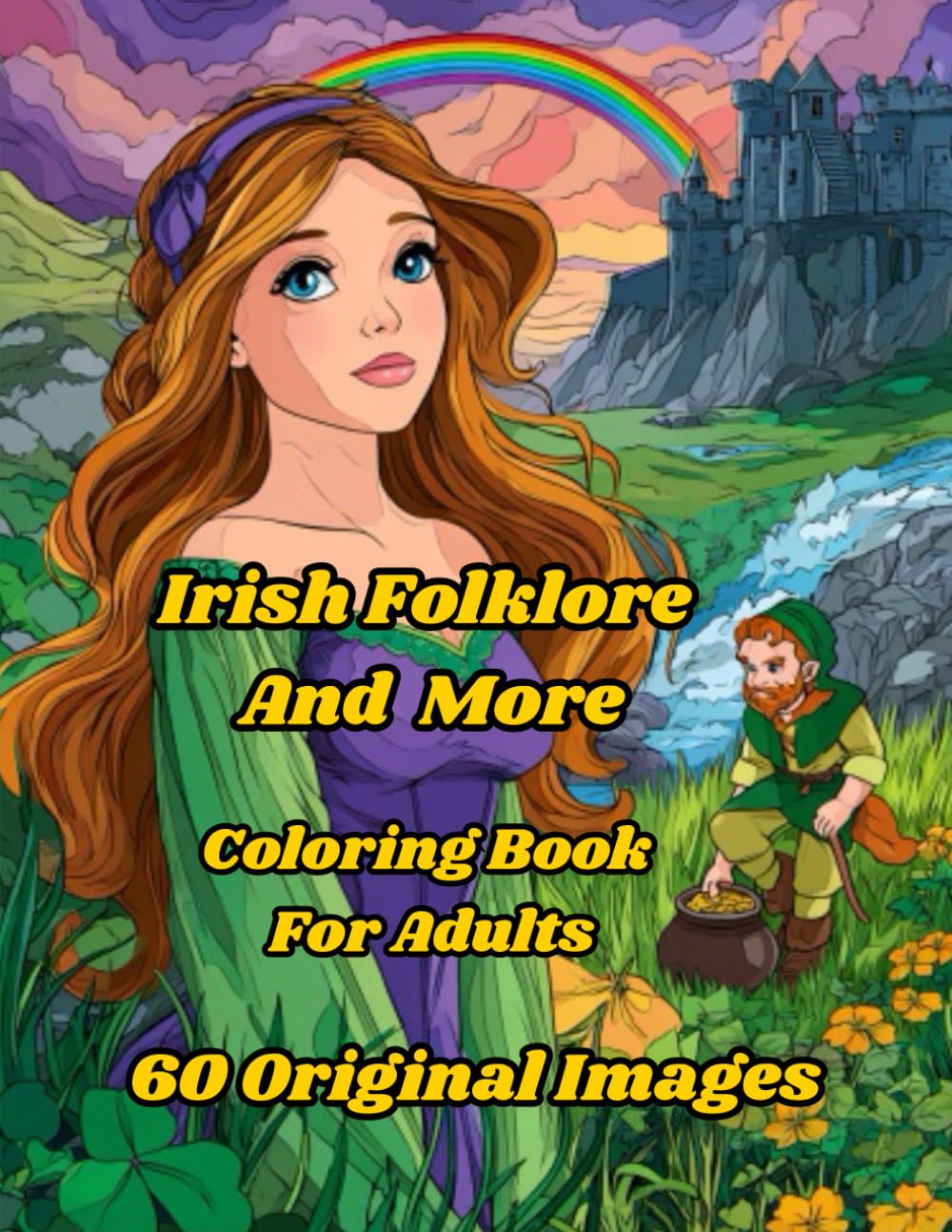 Irish Folklore and More/ Coloring Book For Adults: 60 Original Coloring Images