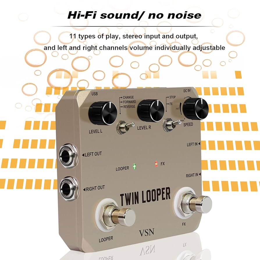 VSN Twin Looper ルーパー Amazon.com: VSN Looper Pedal, Stereo Guitar Loop Pedals