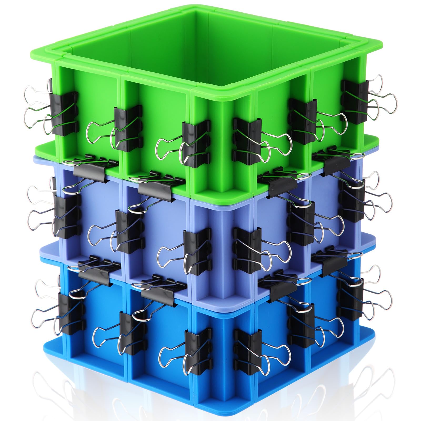 Adjustable Mold Housing for Silicone Mold Making Housing Kit Free Combination & Tierable Soap Making Kit for DIY Silicone,Soap,Wax,Candle(3 Sets)