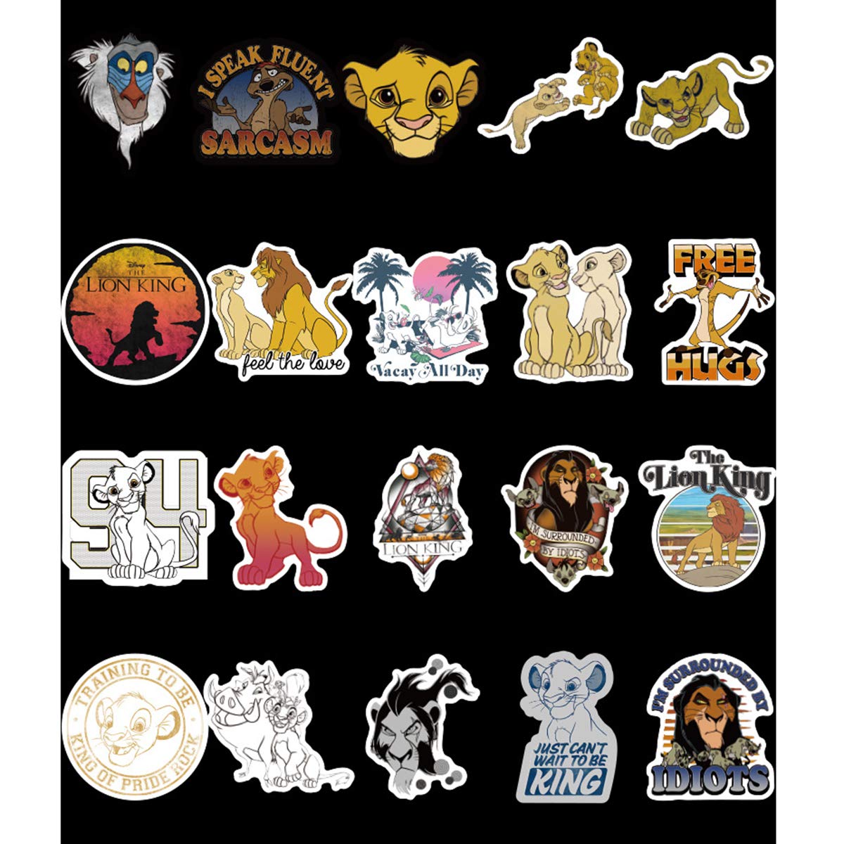 Buy The Lion King Cartoon Movie Fans Stickers for Laptop Water Bottle Luggage Snowboard Bicycle