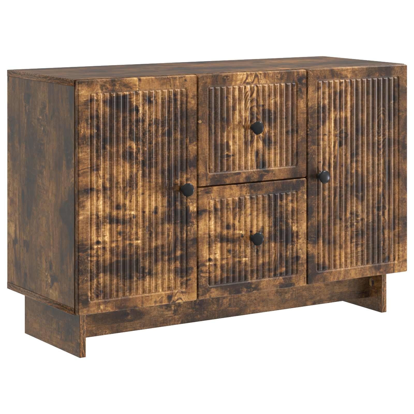 Kredens dąb wędzony 89 x 34,5 x 60 cm materiał drewnopochodny