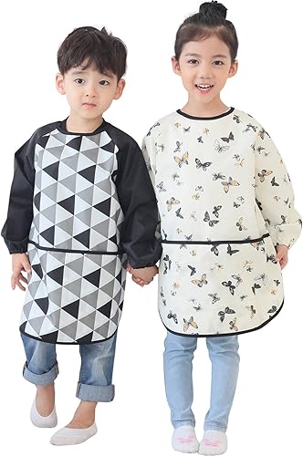 Miniatura 3 de Plie Kids Waterproof Art Smock  Long Sleeve Apron for Painting, Baking, Sensory Play (Ages 110)
