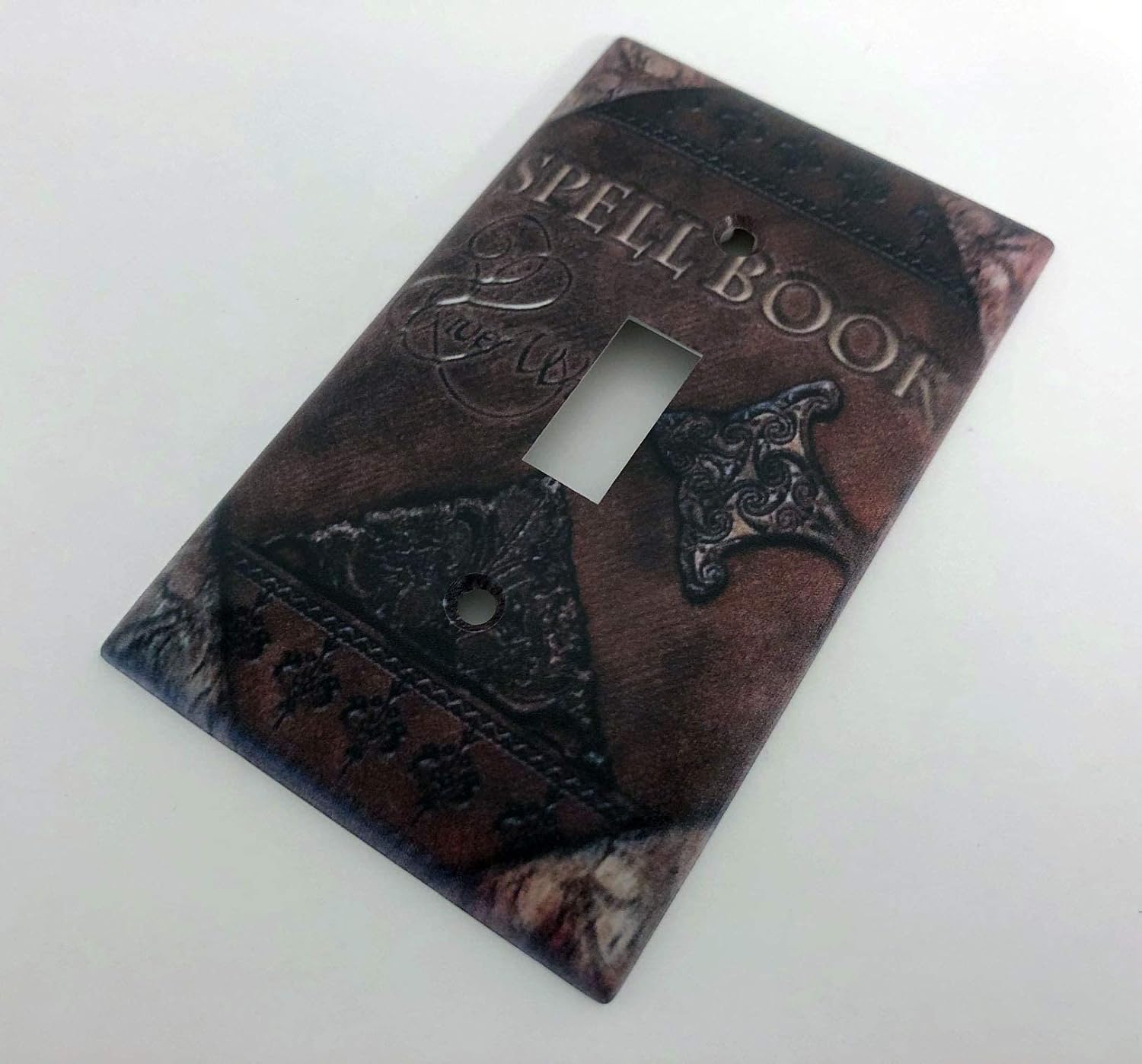 Trendy Accessories Decorative Magic Spell Book Design Pattern Print Plastic Light Switch Wall Plate Cover (NOT A Decal) Actual Printed Outlet Cover
