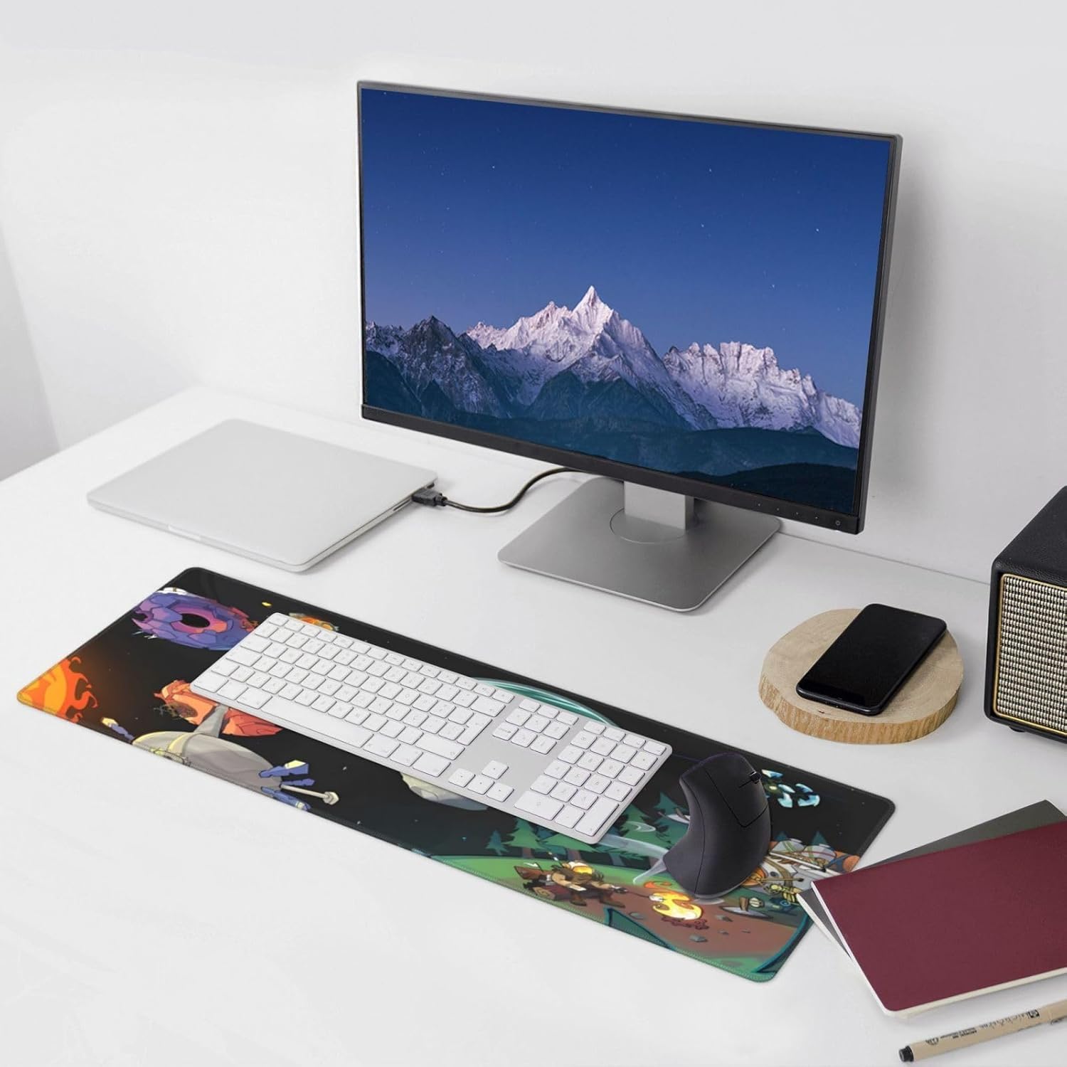 Gaming Mouse Pad, Outer Wilds System Mouse Pad Large Extended Computer Mouse Mat Keyboard Full Desk Mousepad for Gaming, Office, Home 11.8x31.5 Inch