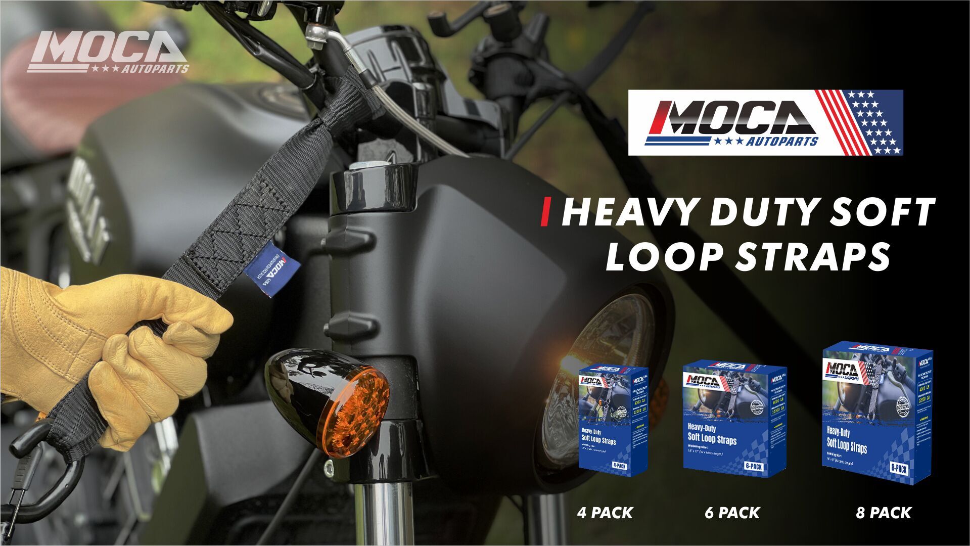 Amazon.com: MOCA 8-Pack Soft Loop Tie Down Straps 12000 Lbs