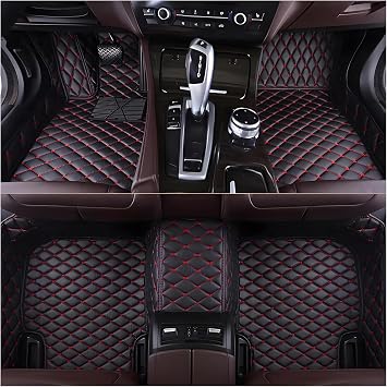 Car Floor Mats for A&UDI A8 A8L 2011-2014 5 Seats Car Black Foot Mats Full Coverage Carpet Non-Slip Protection
