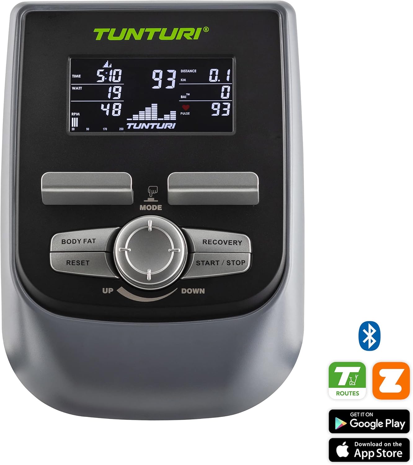 Close-up of Tunturi C60 Performance Crosstrainer console