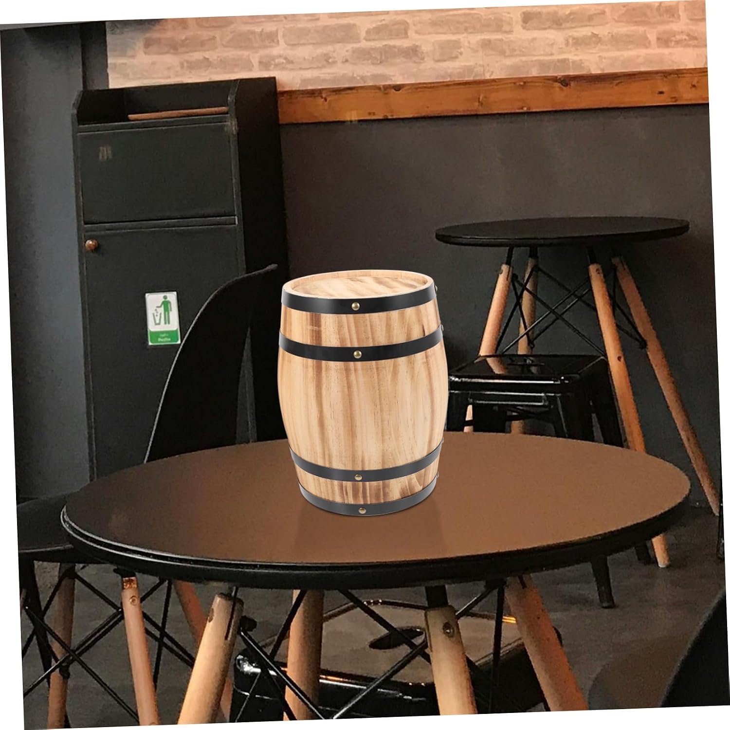Wood Wine Barrel Ornament Antique Wooden Prop for Photo Display