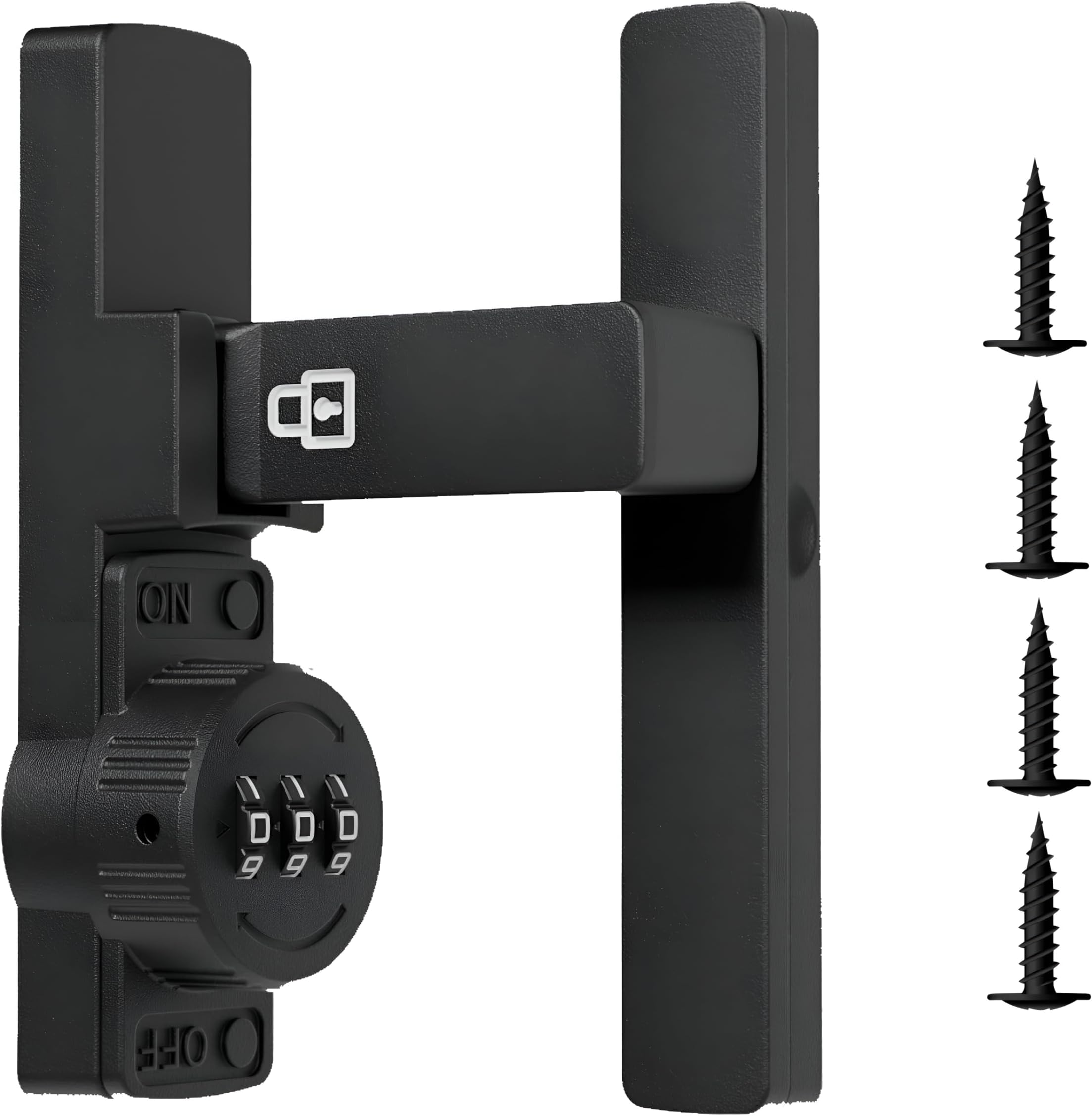 RETRINBarn Door Lock Latch – 90-Degree Barn Door 3-Digit Conbination Lock – Home Security Door Lock for Bathroom, Garage, Bedroom, Cabinet with Password Code – Durable Zinc Alloy Security Door Lock