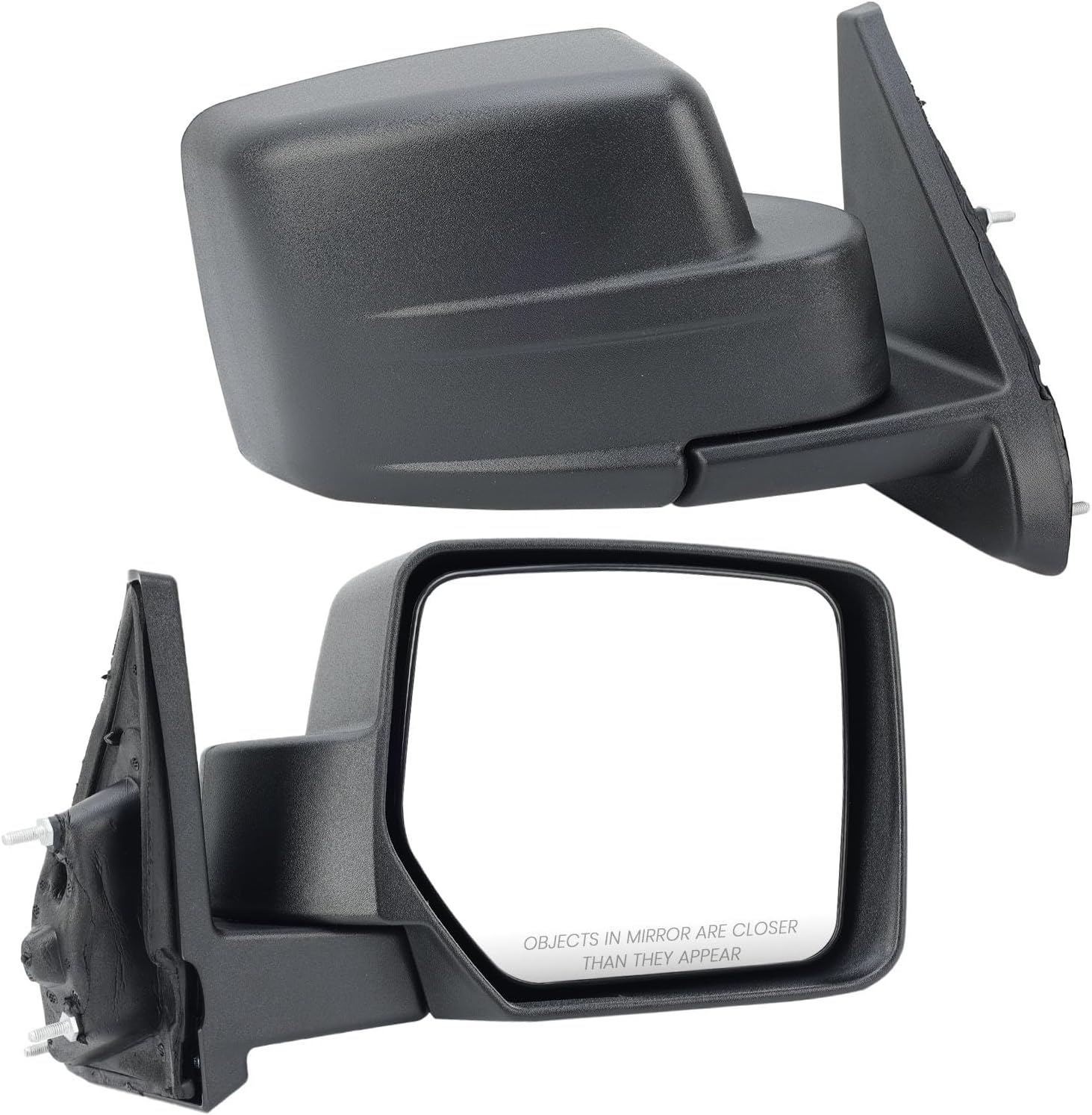 Right Passenger Side Mirror Compatible with Jeep Patriot 2007-2017 Manual Non-Heated Replacement For CH1321281 | 5155456AK (Black)