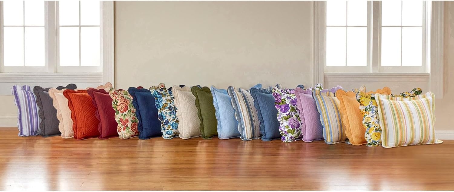 BrylaneHome 100% Cotton Florence Sham - King, Floral Multi