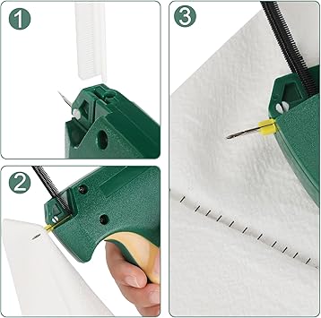 Fine Stitch, Mini Stitch Gun for Clothes,Stitch Quick Clothing Fixer Sewing Quilting Hemming Quick Stitch Tagginn Gun Kits with 2 Needles, 2000 Black & 2000 White 4.4mm Fastener