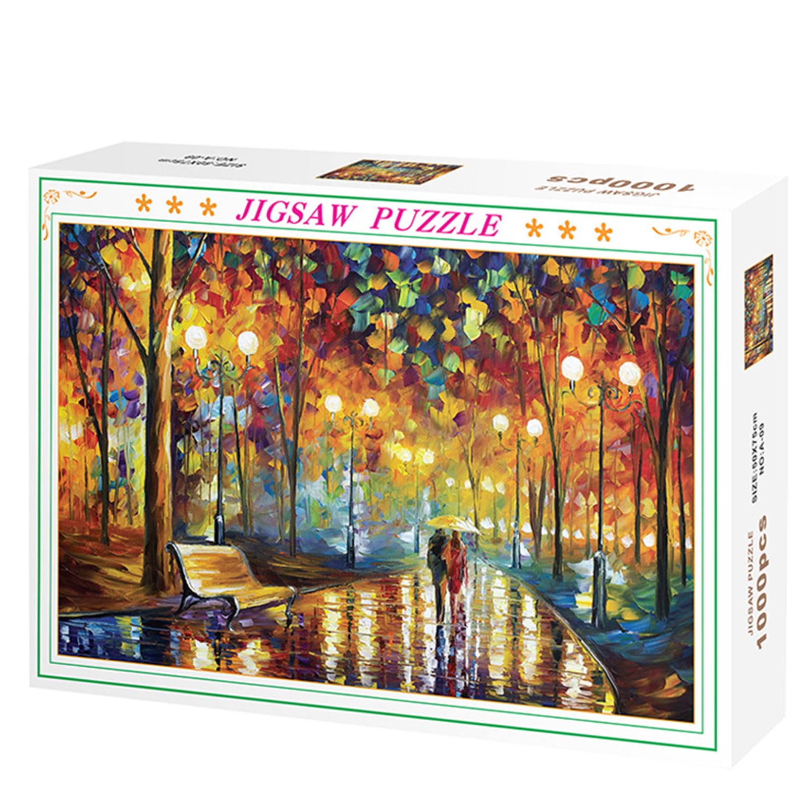 Tuzsocr Jigsaw Puzzles 1000 Pieces for Adults,Family Activity Jigsaw Puzzles Educational Games,for Adults & Kids Age 12 Years Up (Strolling in the Rain)