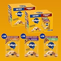 Vista 83 de PEDIGREE Choice Cuts in Gravy - Alimento húmedo en salsa para perros adultos, paquete de sabores surtidos, bolsas de 3.5oz, 24