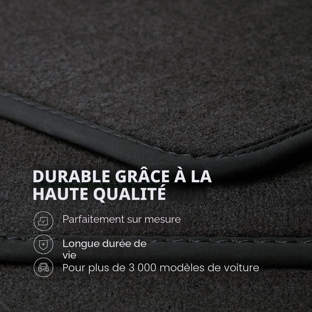 Tapis de Sol Compatible avec Peugeot Rifter 2018-2026 Correspondant à la Version: L1/L2 | 7 sièges | Système de Fixation: Clips | Qualité: Basic