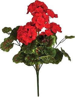 Worth Imports 18" 9 Head Geranium Bush