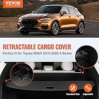 Vista 2 de VEVOR Cubierta retráctil para carga para Toyota, cubierta de seguridad para cajuela impermeable mejorada para Toyota RAV4 2019-2025 5 plazas
