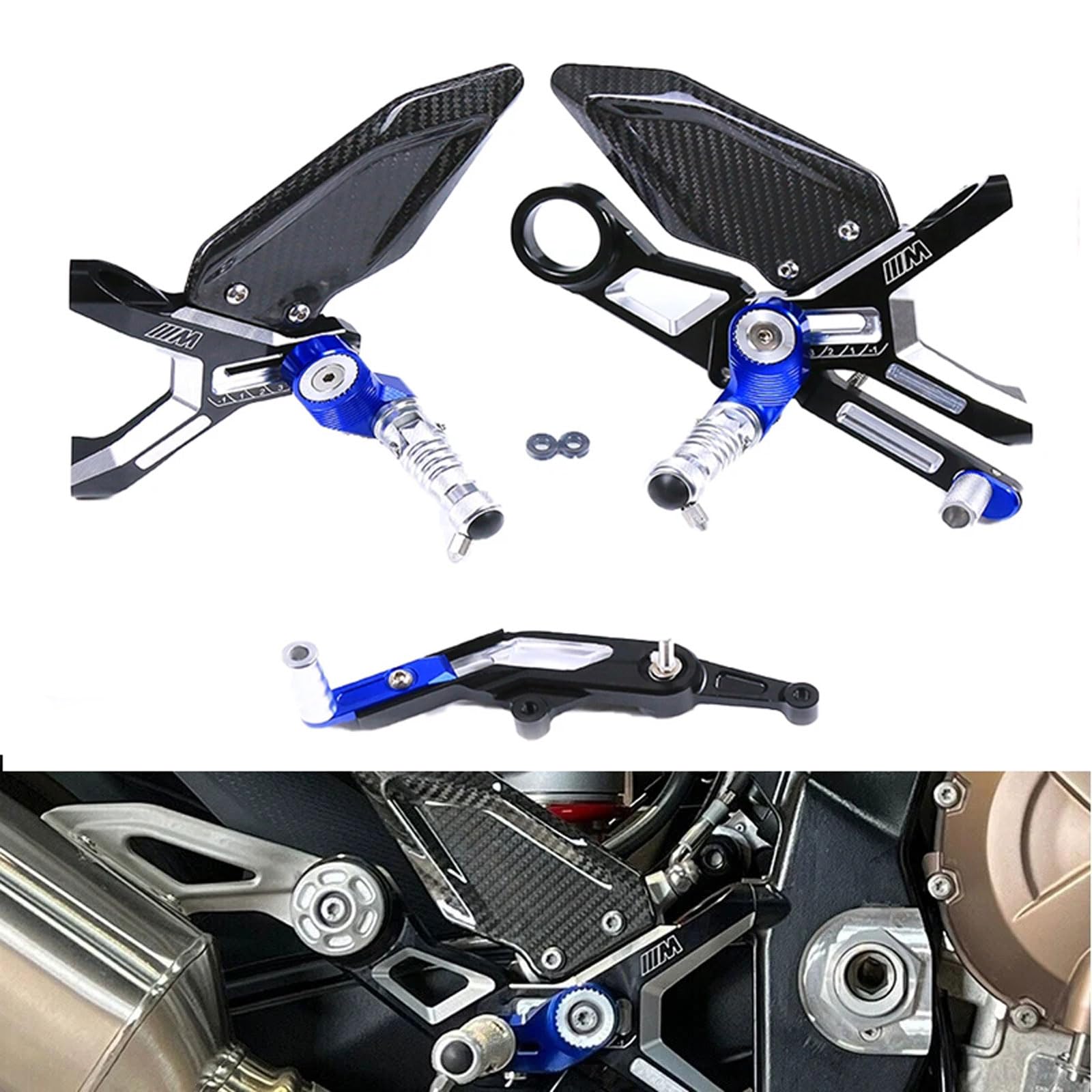 Motorcycle Adjustable Rearsets Rearset Foot Pegs for BMW S1000RR