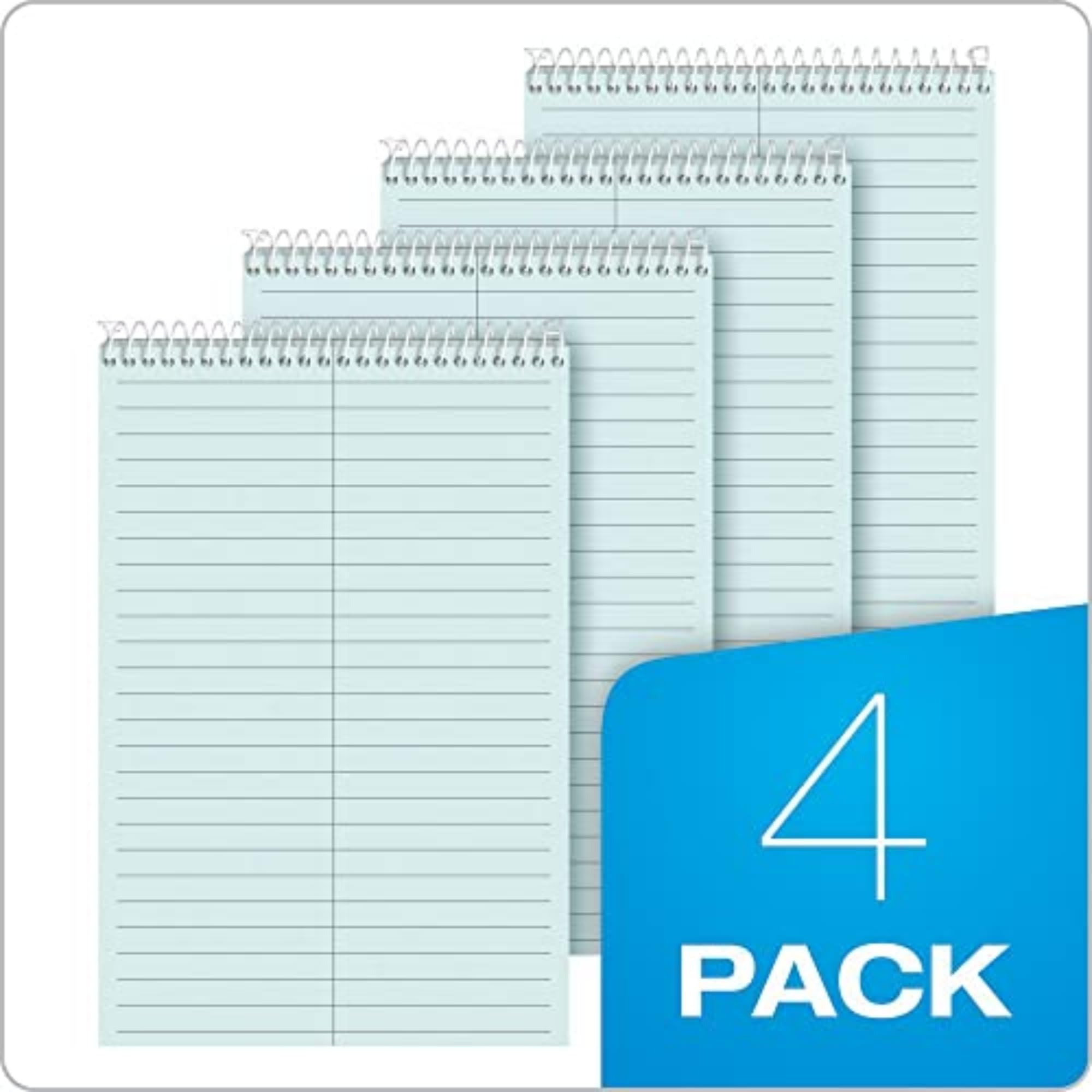 Tops Prism Steno Hefte, 15,2 x 22,9 cm, Gregg Lineal, blaues Papier, 80 Blatt, perforiert, 4 Stück (80284)