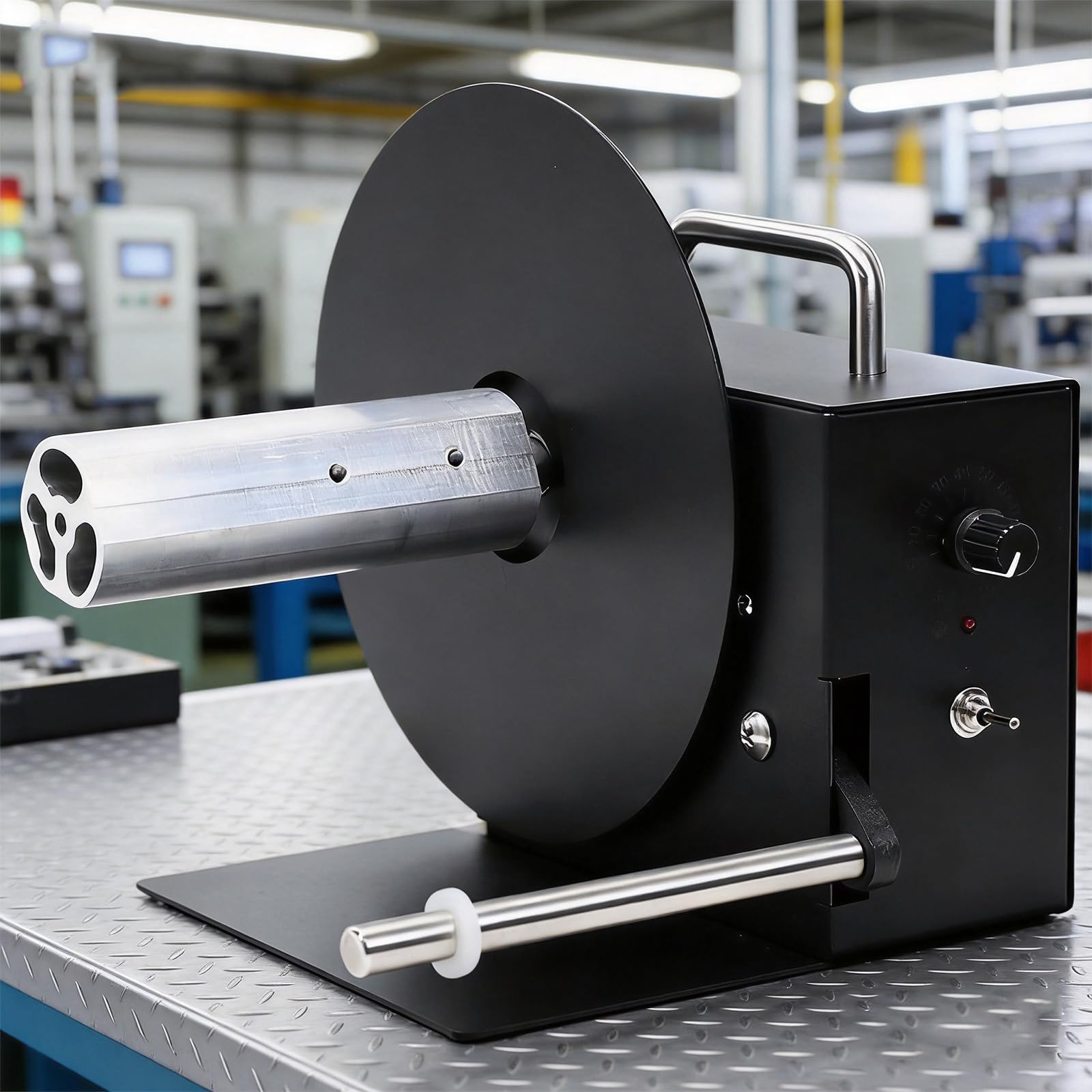 YSFW Automatic Label Rewinder, Two-Way Barcode Label Rewinding Machine, Rewinding Diameter: 180mm, Width: 100mm, Rewinding Speed: 1-8 Inch/s, for Clothing Labels and Barcodes