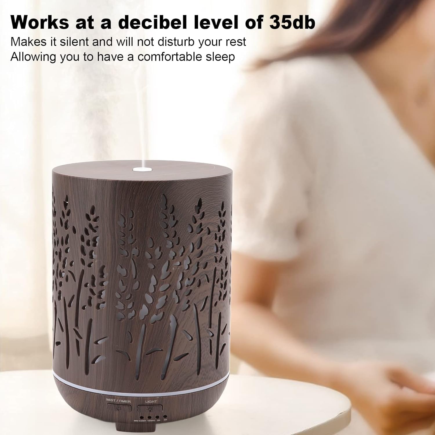 Do użytku domowego 200ml Ziarna Drewna Pszenica Dyfuzor Do Aromaterapii Ultradźwiękowy Nawilżacz Szkielet Woods Nawilżanie Dyfuzor Do Aromaterapii