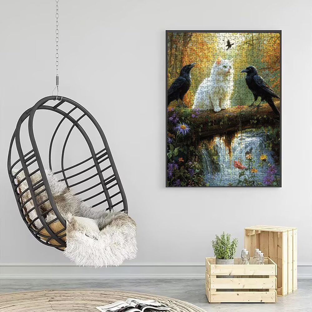 Krahe Katze Puzzle 4000 Teile, Klassische Puzzles, Geschicklichkeitsspiel Puzzle für Erwachsene, Puzzlespiele für Die Ganze Familie, Mit Schöner Verpackung, Dekoration Puzzles DX0YL3-908
