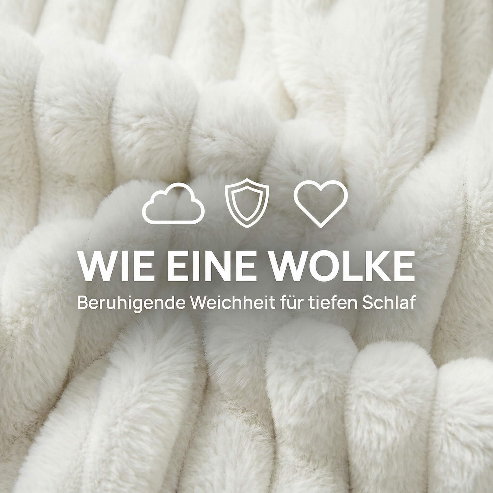 Cama para Perros M 63x53x18cm, Piel Conejo, Antideslizante, Blanca | Para perros pequeños y medianos, textura ondulada, desmontable y lavable, blanca, suave y cómoda