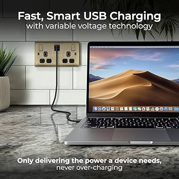 BG Nexus Metal Antique Brass 13A Socket With 12W USB Type A + C | NAB22UAC12B